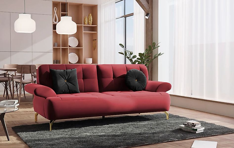 sit&more 2,5-Sitzer "Orient 1", inkl. 2 Zierkissen mit Strass-Stein, goldfa günstig online kaufen