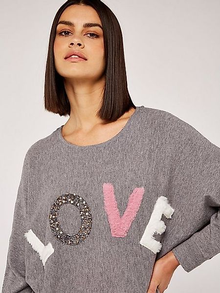 Apricot Strickpullover Love Language Batwing Jumper, (1-tlg) mit Love-Aufdr günstig online kaufen