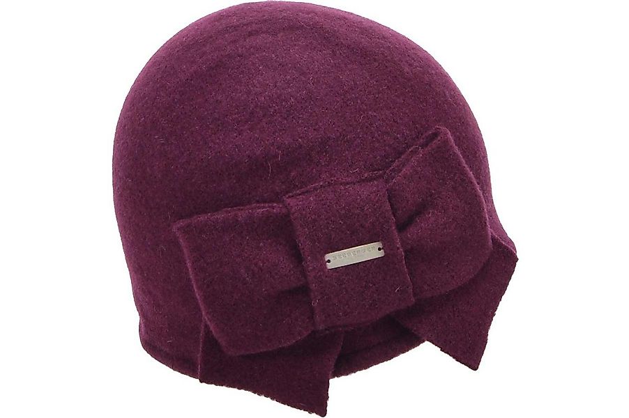 Seeberger Strickmütze Walkmütze aus Wolle mit schicker Schleifen Garnitur günstig online kaufen