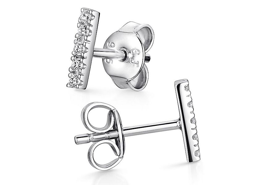 Materia Paar Ohrstecker Ohrringe Damen Silber Zirkonia SO-447, 925 Sterling günstig online kaufen