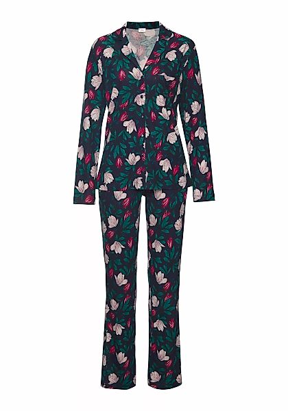 s.Oliver Pyjama, (Set, 2 tlg.), im klassischen Stil günstig online kaufen