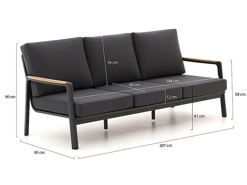 Bellagio Ciane Gartensofa 3-Sitzer 207 cm günstig online kaufen