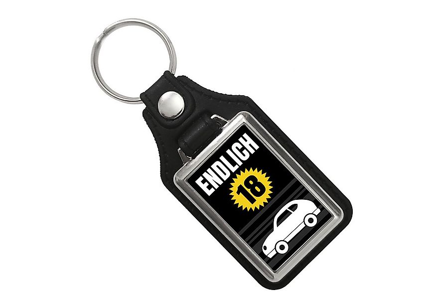 speecheese Schlüsselanhänger Endlich 18 Auto Schlüsselanhänger mit Kunstled günstig online kaufen