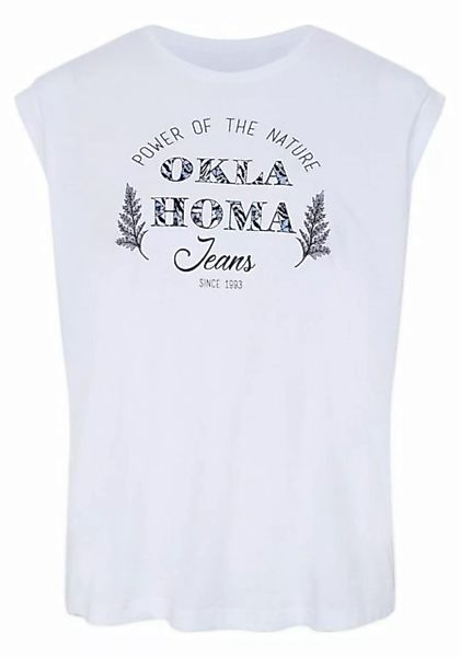 Oklahoma Jeans Shirttop mit Statement-Print aus Jersey (1, 1-tlg) günstig online kaufen