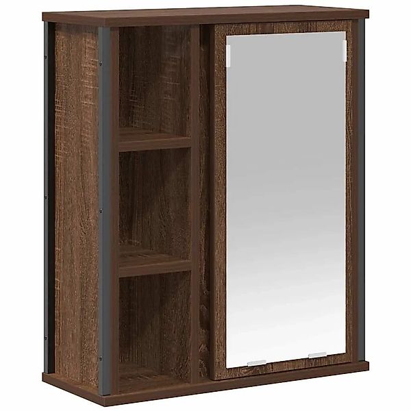 vidaXL Bad-Wandschrank mit Spiegel Braun Eichen-Optik 50x21x60 cm 861906 günstig online kaufen