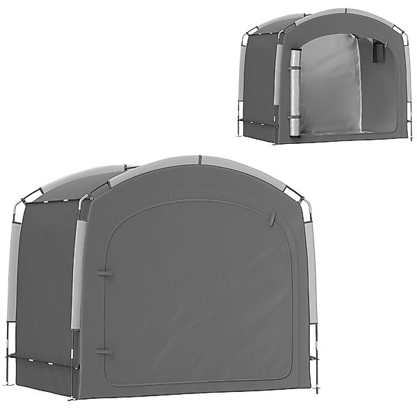 Outsunny Fahrradgaragenzelt für die Außenlagerung, tragbares Fahrradabdeckz günstig online kaufen