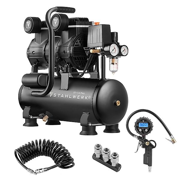STAHLWERK Kompressor ST 110 Pro Druckluftset Vollausstattung günstig online kaufen
