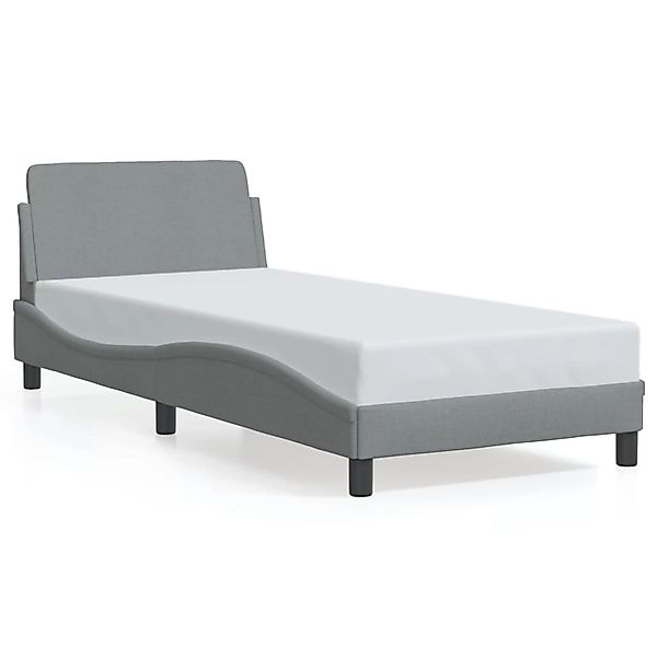 vidaXL Bettgestell mit Kopfteil Hellgrau 90x200 cm Stoff Modell 51957044 günstig online kaufen