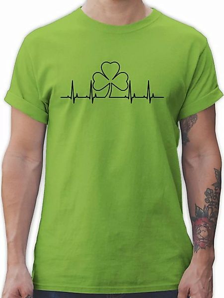 Shirtracer T-Shirt Kleeblatt Herzschlag St. Patricks Day günstig online kaufen