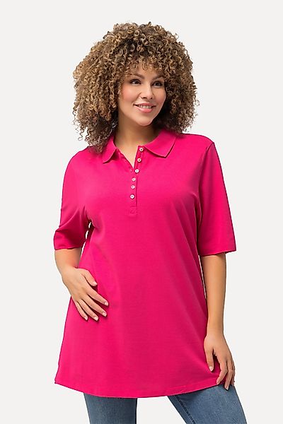Ulla Popken Poloshirt Poloshirt Piqué Polokragen günstig online kaufen