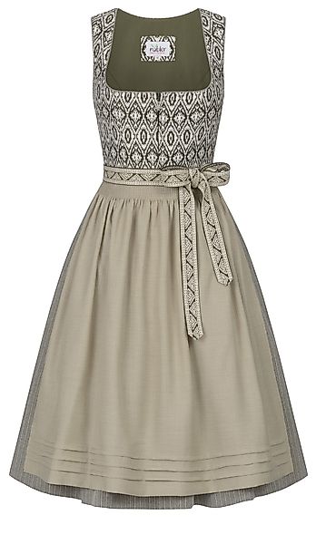 Nübler Dirndl Mididirndl Gudrun in Oliv günstig online kaufen