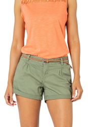 SUBLEVEL Chinoshorts Damen Stretch-Shorts mit Flechtgürtel günstig online kaufen