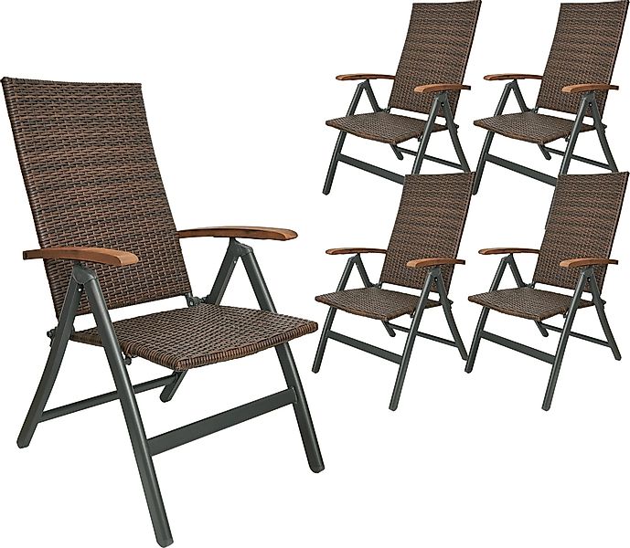 BRUBAKER Gartenstuhl Polyrattan Stuhl - Modena günstig online kaufen