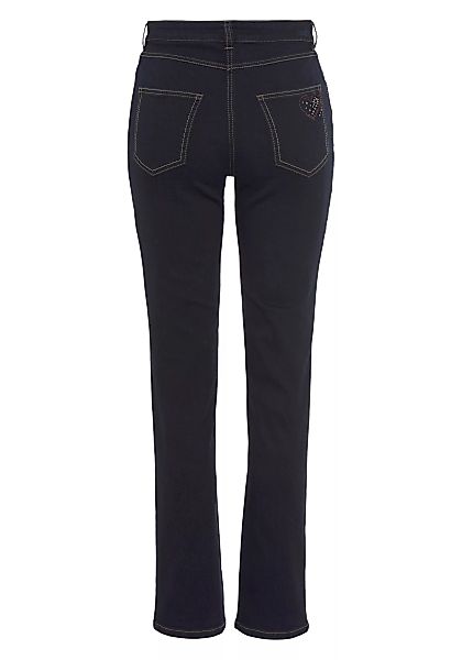 MAC Gerade Jeans Melanie-Heart Dekorative Nieten auf der hinteren Tasche günstig online kaufen