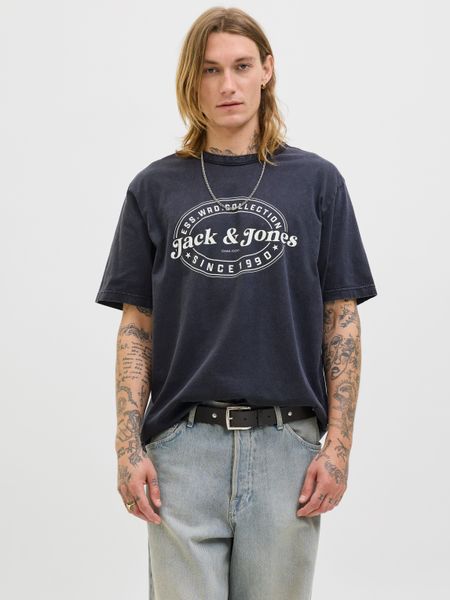 Jack & Jones Herren Rundhals T-Shirt JJEDOVER PRINT TEE SS CREW NECK - Rela günstig online kaufen