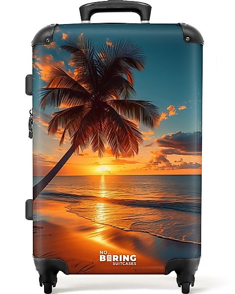 NoBoringSuitcases.com© Hartschalen-Trolley mit leuchtende Räder - Palme bei günstig online kaufen