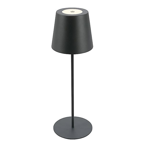 Brilo Akku Tischleuchte Kiki Touch Dimmbar 12 x 36 cm Anthrazit günstig online kaufen