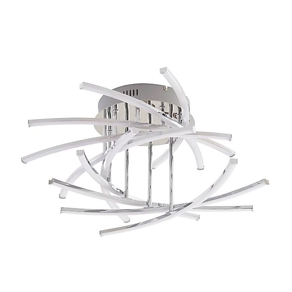 Lindby LED Deckenleuchte Flakira 10008795 Dimmbar Modern in Chrom aus Alumi günstig online kaufen