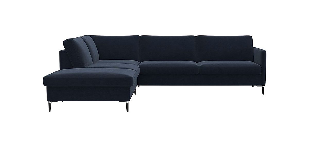 FLEXLUX Ecksofa "Fiore, L-Form", schmale Armlehnen, Kaltschaum, Füße Alu+sc günstig online kaufen