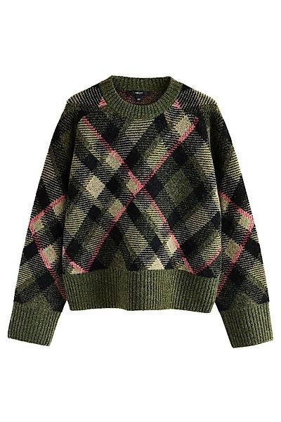 Next Rundhalspullover Gemusterter Strickpullover mit Rundhalsausschnitt (1- günstig online kaufen