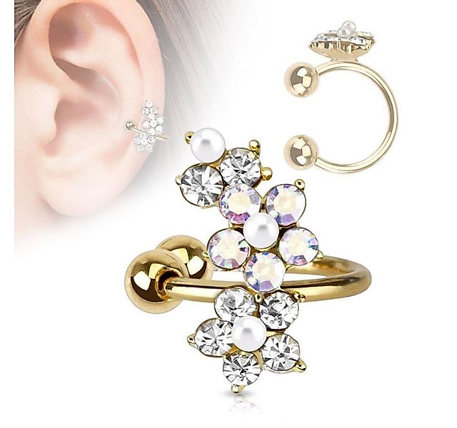 Order & Smile Schmuck Ohrklemme Ohrklemme Blume Ear Cuff günstig online kaufen