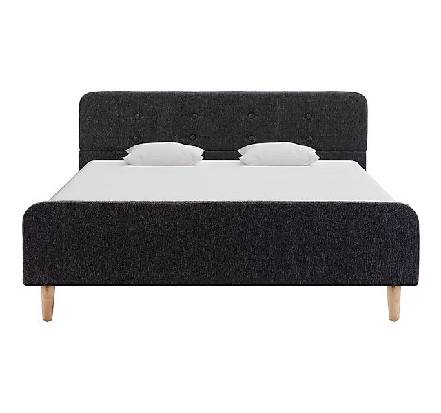 furnicato Bettgestell Dunkelgrau Sackleinen 120x200 cm (1-tlg) günstig online kaufen