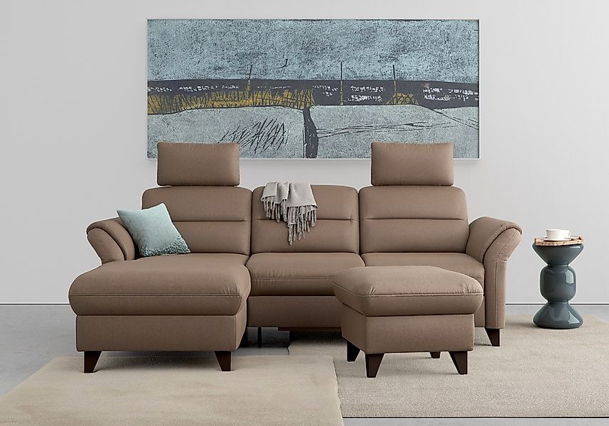 sit&more Ecksofa "Mellum L-Form", Federkern, wahlweise mit Bettfunktion, Be günstig online kaufen