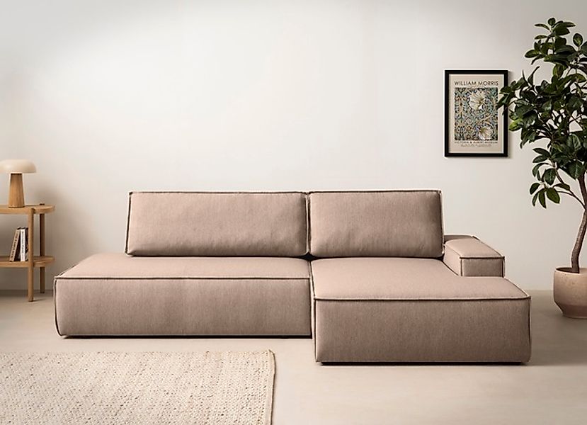 Home affaire Ecksofa »SHERWOOD, Schlafsofa in L-Form offen (275cm), Cord, L günstig online kaufen