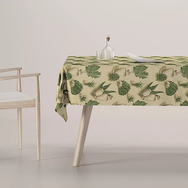 Rechteckige Tischdecke, beige-grün, Intenso Premium (145-09) günstig online kaufen