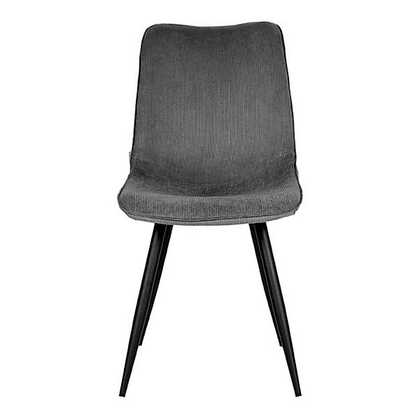 Cord Stuhl in Dunkelgrau 50 cm Sitzhöhe (2er Set) günstig online kaufen