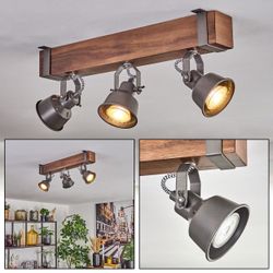 hofstein Deckenleuchte Deckenlampe verstellbar aus Metall/Holz günstig online kaufen