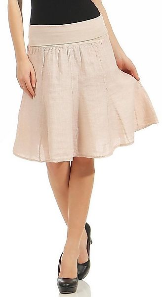 malito more than fashion Sommerrock malito Damen Leinenrock mit Stretchbund günstig online kaufen