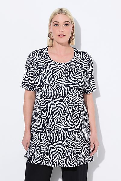 Ulla Popken Longshirt Longshirt A-Linie Rundhals günstig online kaufen
