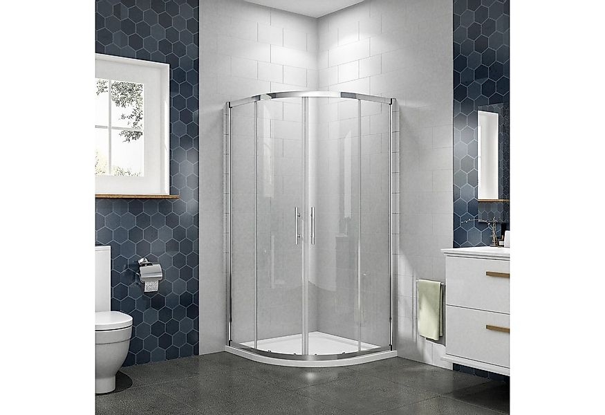 duschspa Runddusche 185cm Viertelkreis Schiebetür Duschtür Duschkabine 5mm günstig online kaufen