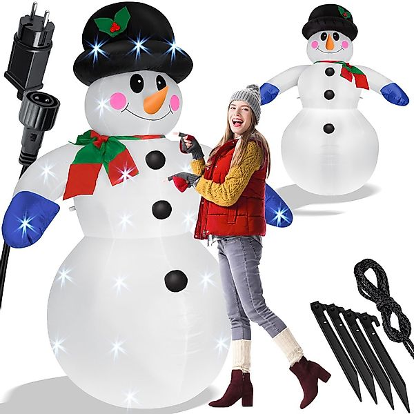 KESSER Weihnachtsfigur, Aufblasbarer Schneemann 240cm LED-Beleuchtung günstig online kaufen