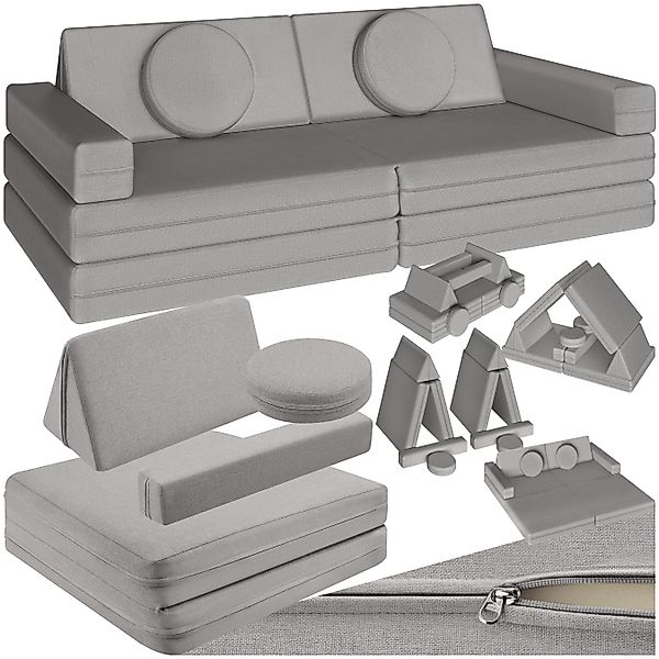 tectake Kindersofa Spielsofa, 8-teilig, flexible Anordnung günstig online kaufen