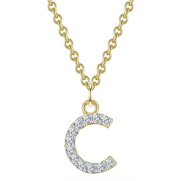 Glanzstücke München Silberkette Buchstabe C gelbgold, günstig online kaufen