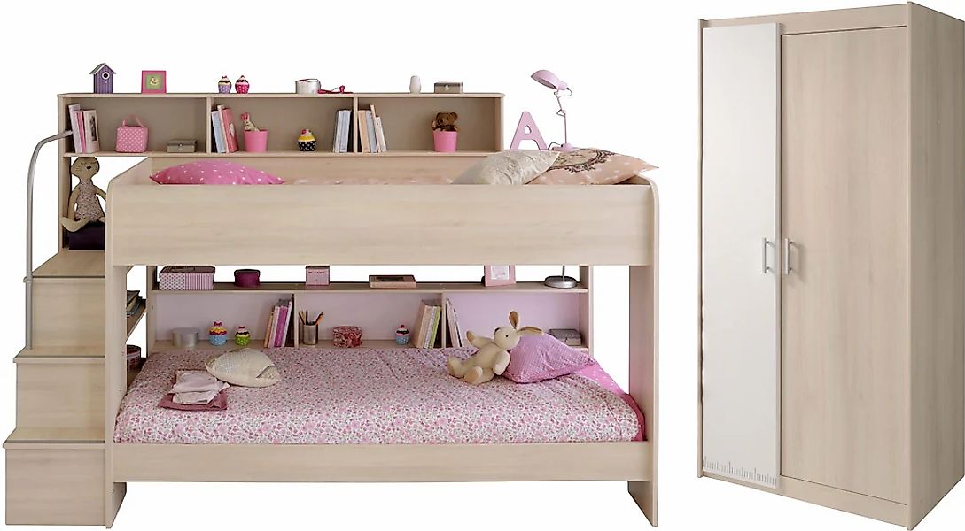 Parisot Jugendzimmer-Set "Bibop", (Set, 2 tlg., Etagenbett, Schrank) günstig online kaufen