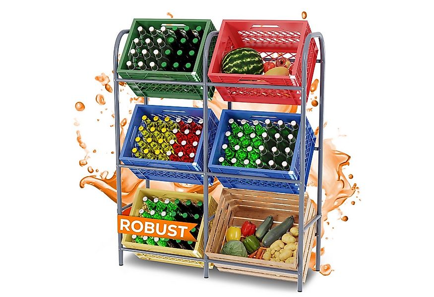 TroniTechnik Regal für 6 Kisten Flaschenkistenregal aus pulverbeschichtetem günstig online kaufen