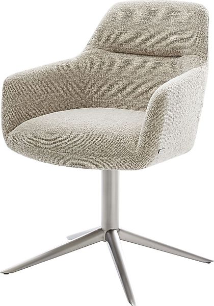 DELIFE Polsterstuhl Pejo-Flex, Fußkreuz Edelstahl Webstoff günstig online kaufen