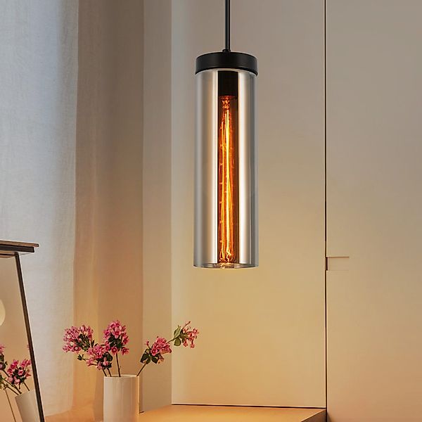 Nettlife Pendelleuchte Esstisch Mattschwarz Retro Glas günstig online kaufen