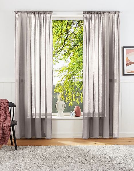 LeGer Home by Lena Gercke Vorhang "Lanea" Stangendurchzug 1 tlg. Leinenopti günstig online kaufen