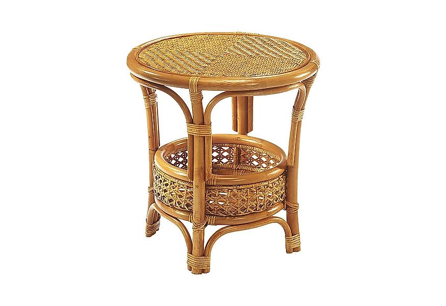Kobolo Beistelltisch Tisch Ablagetisch NIMES aus Rattan (mit Ablagekorb, 1- günstig online kaufen