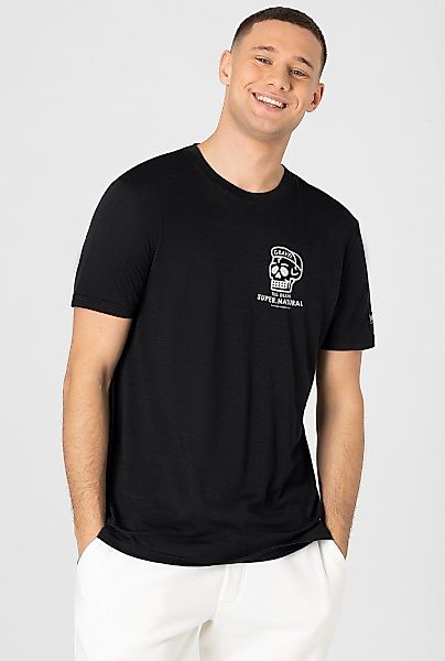 SUPER.NATURAL Print-Shirt für Herren, aus Merinowolle günstig online kaufen