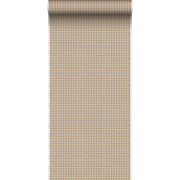 Sanders & Sanders Tapete Karomuster Braun 53 cm x 10 m günstig online kaufen