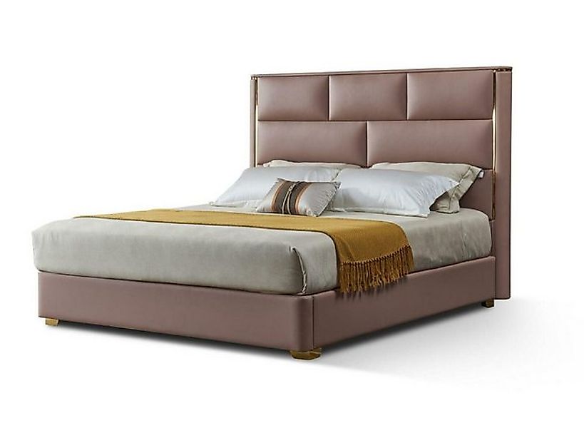 JVmoebel Bett Doppelbett Lederbett Betten Leder Polster Schlafzimmer Ehe 18 günstig online kaufen