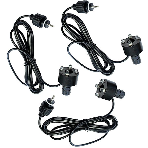 Arnusa Gartenbrunnen Beleuchtung 3er Set, 3,00 cm Breite, Quellsteinbeleuch günstig online kaufen