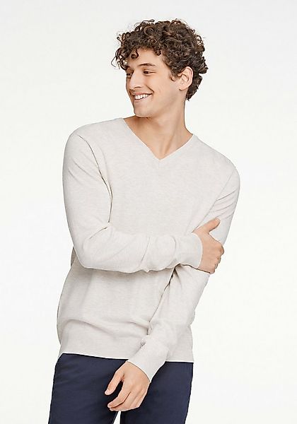 LINDBERGH Strickpullover meliert, mit V-Ausschnitt günstig online kaufen