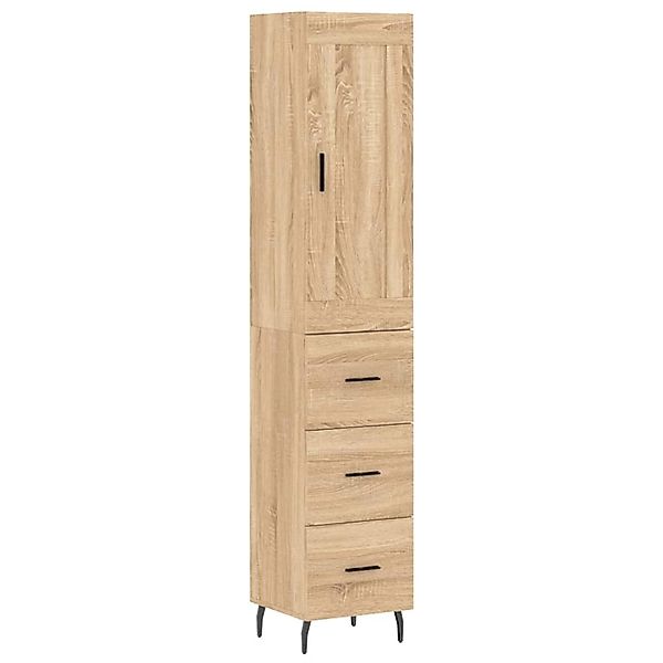 vidaXL Highboard Sonoma-Eiche 34,5x34x180 cm Holzwerkstoff 3200212 günstig online kaufen
