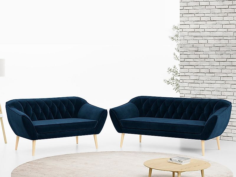 MKS MÖBEL Sofa PIRS 3 2, Set, zwei Sofas, T30-Schaum, Holzbeine, Skandinavi günstig online kaufen